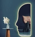 Smart touch-screen wall mirror with LED lighting, 165×65 cm - Full-length anti-fog decorative mirror with 3 adjustable lighting modes (warm, neutral, white), dimmable brightness, memory function, and frameless polished glass.