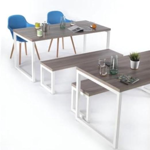 Space-saving dining table, 120x70 cm, for small spaces | Modern kitchen table with a compact design | Ideal for apartments and breakfast nooks (available in white and brown)