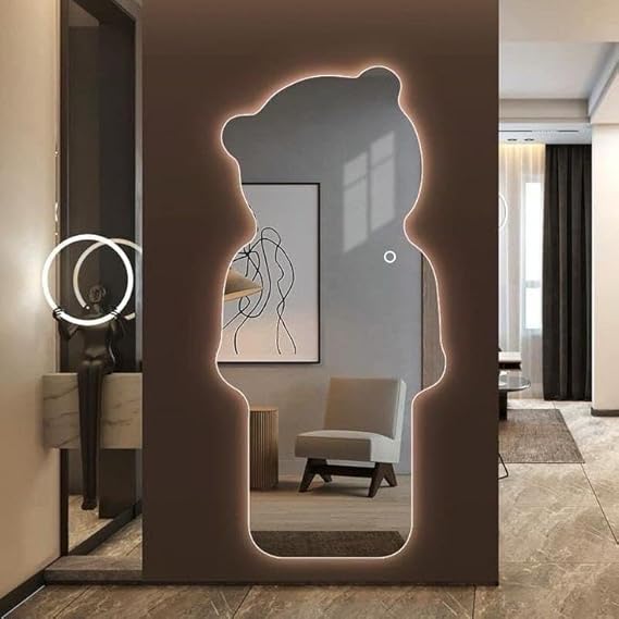 Panda Smart Touchscreen Frameless Wall Mirror with Anti-Fog LED Lighting, 3 Adjustable Lighting Modes (Warm, Neutral, and White), Dimmable Brightness with Memory Function, 1.6m x 60cm