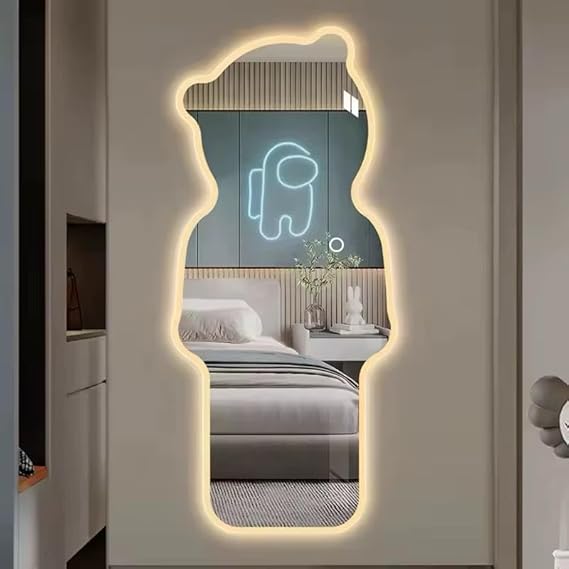 Panda Smart Touchscreen Frameless Wall Mirror with Anti-Fog LED Lighting, 3 Adjustable Lighting Modes (Warm, Neutral, and White), Dimmable Brightness with Memory Function, 1.6m x 60cm