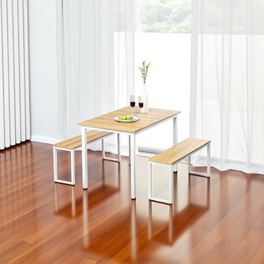 Modern dining table with a compact and practical design for small spaces, 1.2m x 70cm, white