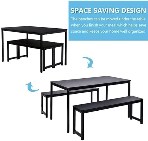 Metal dining table made of wood, brown