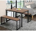 120x70cm dining table for small spaces, a modern, space-saving kitchen table for apartments and breakfast nooks | Choose black or brown