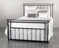 Adult iron bed with metal frame, English style, including headboard, black color, measuring 1.10m long x 1.50m wide x 20cm high, 20kg