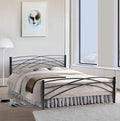 Modern Metal Bed - 120 cm - Black