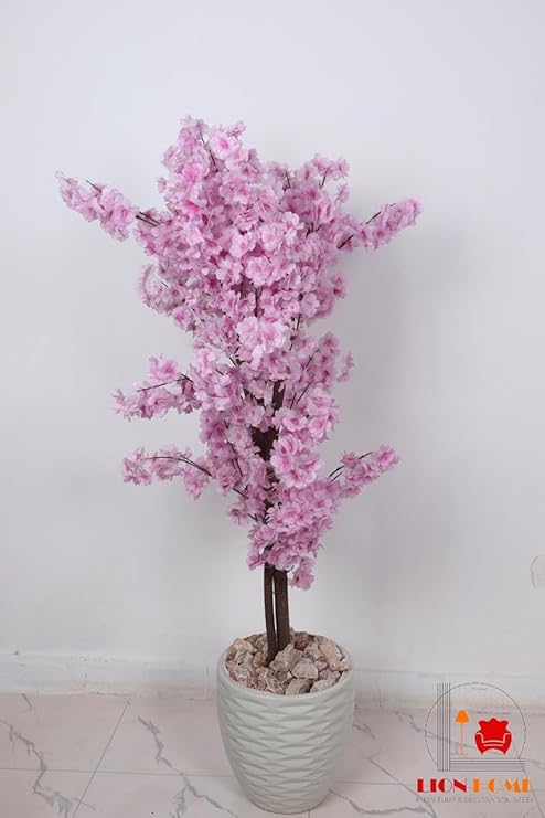 Yasmina Artificial Ornamental Plant 150cm - Dense Three-Trunk Design - Realistic Artificial Tree for Indoor and Outdoor Use with Plastic Pot, Pebbles and Green Leaves - Multi-Plush Floral