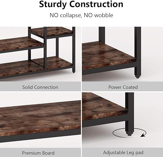A freestanding wooden clothes rack from Dressing Ventura, heavy-duty with...