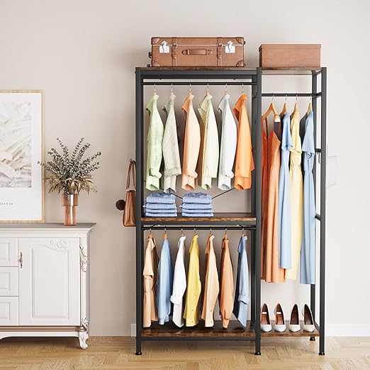 Tarkari freestanding wardrobe, heavy-duty wardrobe...