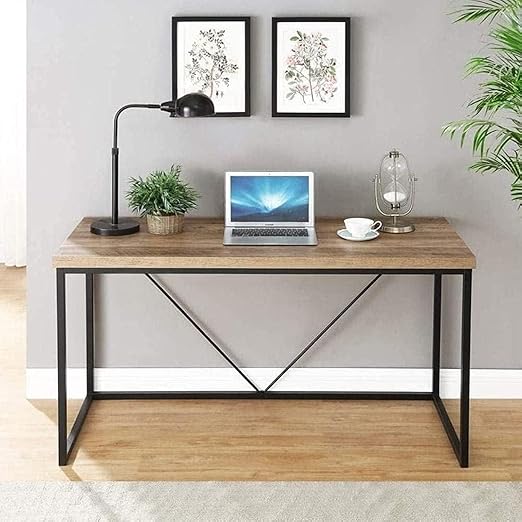 Modern desk 120cm black/brown - black and brown