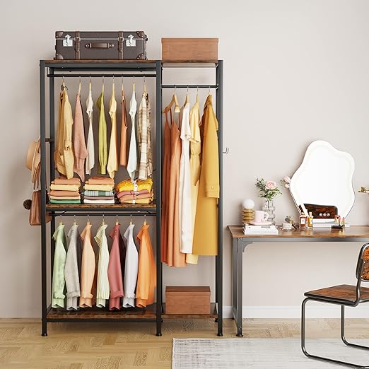 Tarkari freestanding wardrobe, heavy-duty wardrobe...