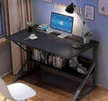 Black metal desk, 1.20 meters