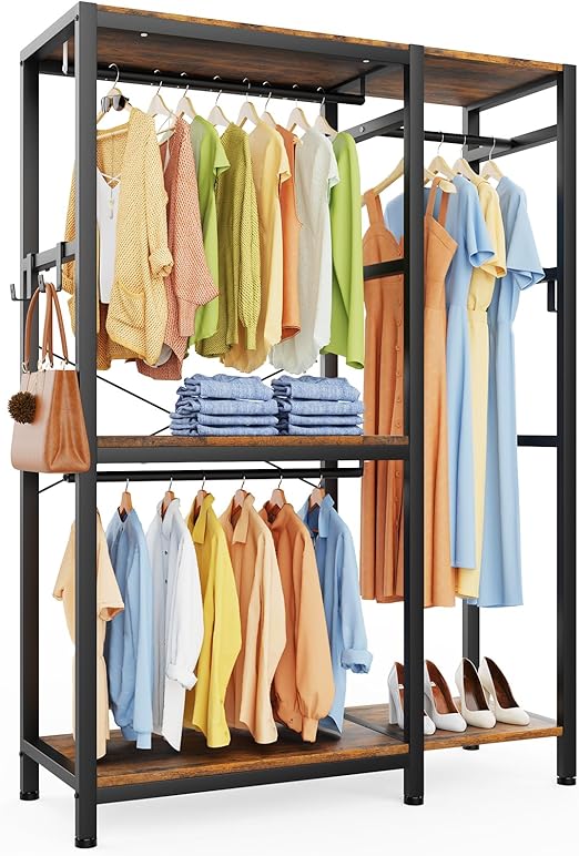 Tarkari freestanding wardrobe, heavy-duty wardrobe...