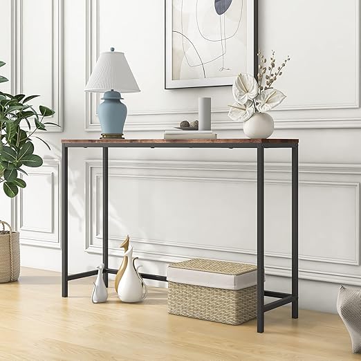Fopam console table, narrow entryway tables, slim sofa table behind the sofa, long hallway table