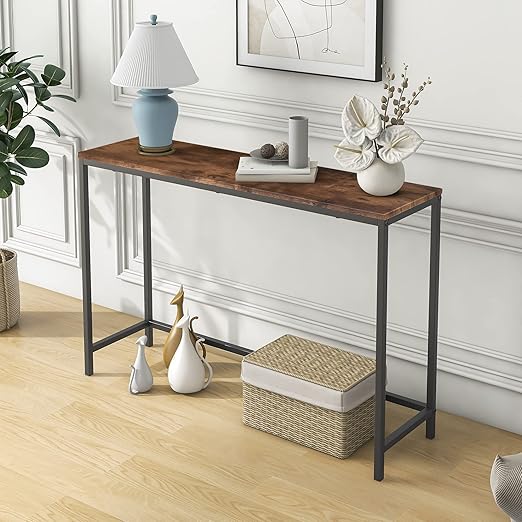 Fopam console table, narrow entryway tables, slim sofa table behind the sofa, long hallway table