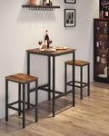 Bar table with dining chair, two kitchen chairs, black color