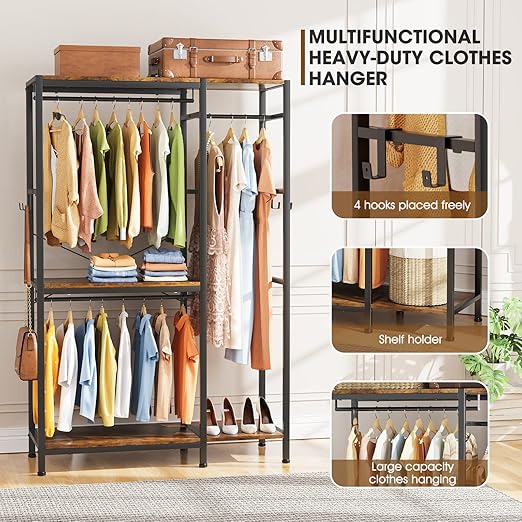 Tarkari freestanding wardrobe, heavy-duty wardrobe...
