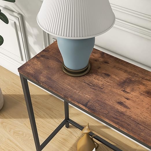 Fopam console table, narrow entryway tables, slim sofa table behind the sofa, long hallway table