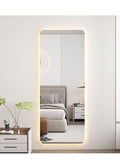 Full-length, rectangular, high-definition LED wall-mounted mirror measuring 80 x 180 cm