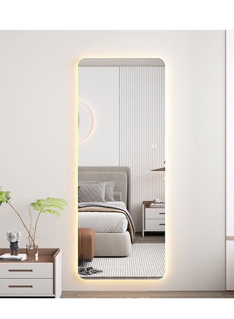Full-length, rectangular, high-definition LED wall-mounted mirror measuring 80 x 180 cm