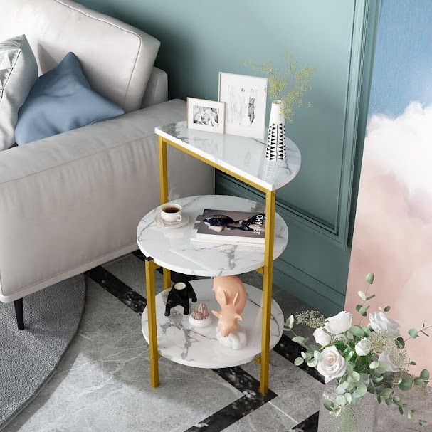 Side table with three shelves