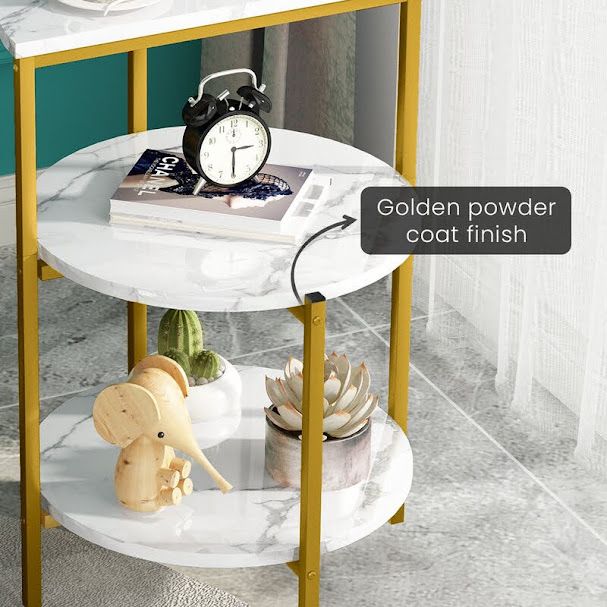 Side table with three shelves