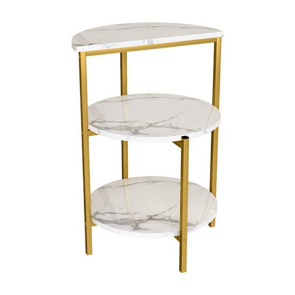 Side table with three shelves