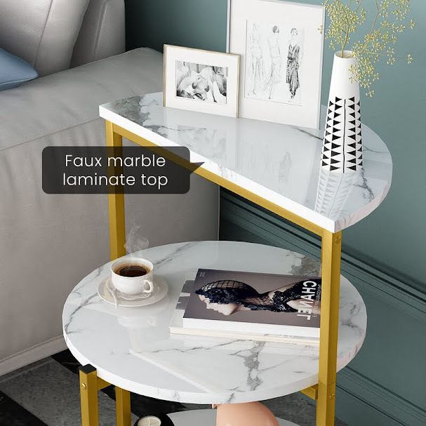 Side table with three shelves