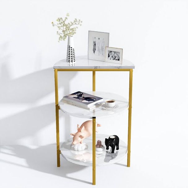 Side table with three shelves