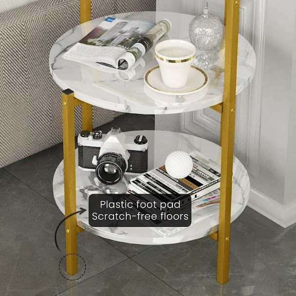 Side table with three shelves