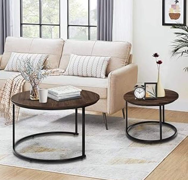 nesting table, two pieces