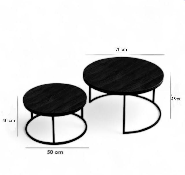 Two-piece nesting table