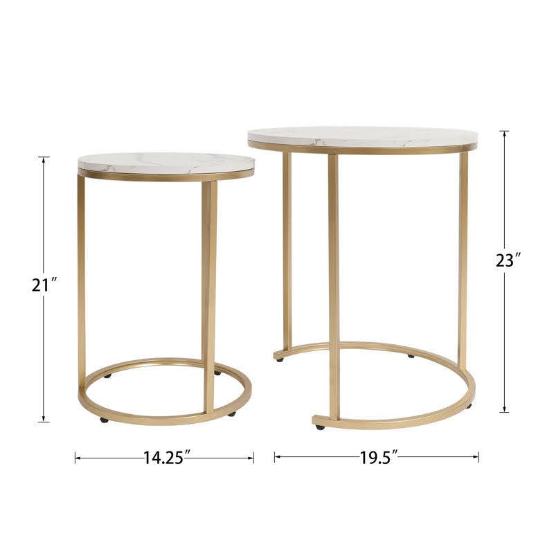 Two-piece nesting table