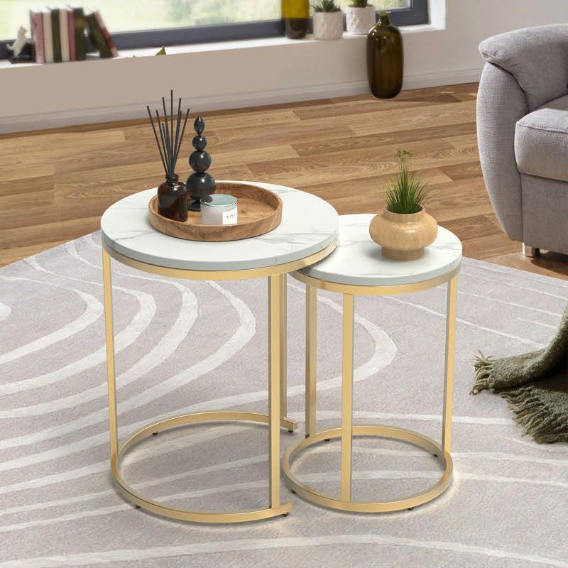 Two-piece nesting table