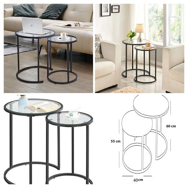 Two-piece nesting table