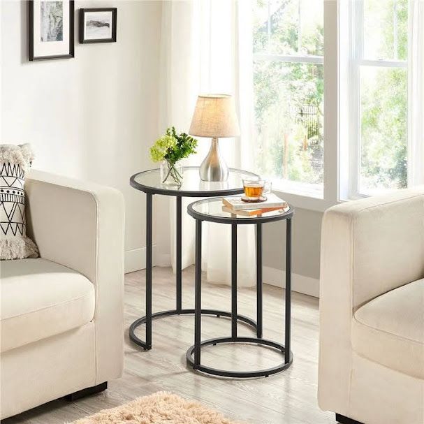Two-piece nesting table