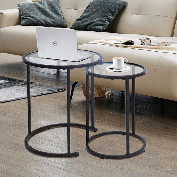 Two-piece nesting table