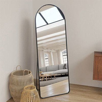 Full-length black mirrors