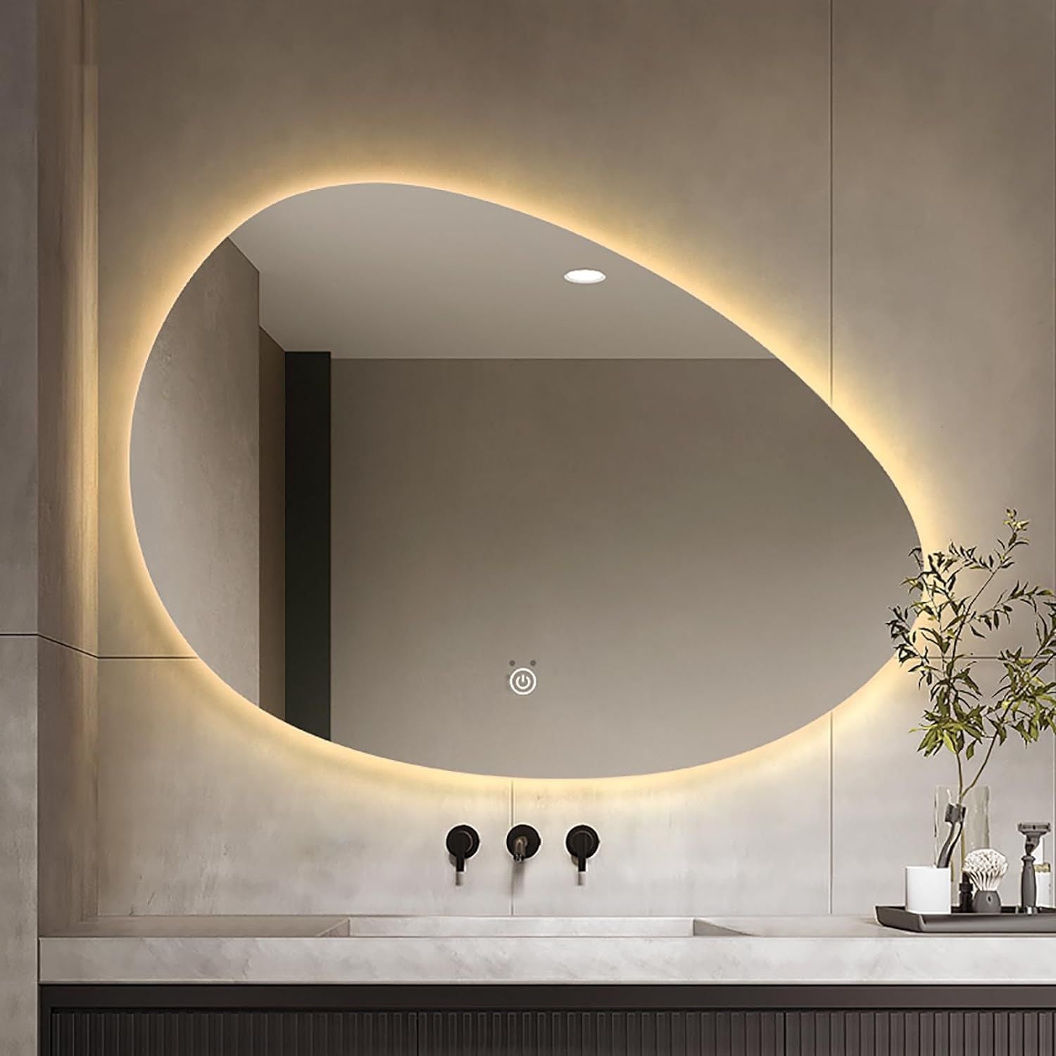 LED touch mirror