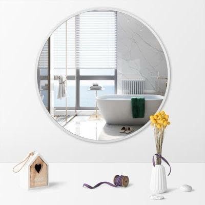 Round mirror, metal frame, 70cm diameter