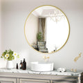 Round mirror with metal frame, 70cm diameter