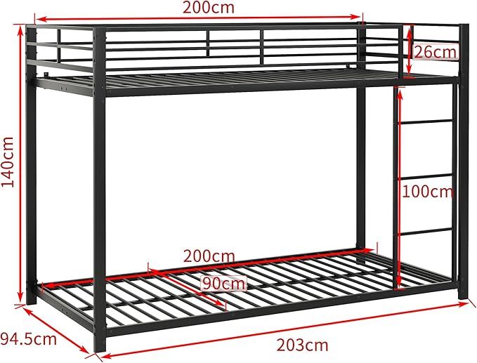 metal bunk bed