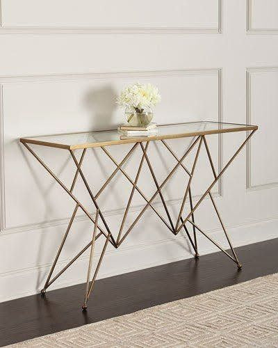 Modern geometric design console