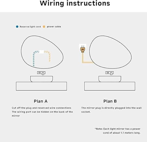 Wall mirror, oval design, 70*80 cm - touch operated, LED backlight, 3 colors