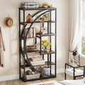 وحدة أرفف ديكور هندسية معدن وخشب أسود من LION HOME