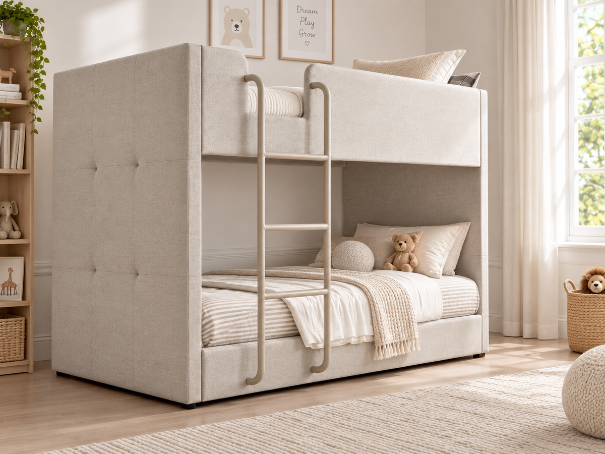 سرير دورين منجد بشاسيه معدن من LION HOME
