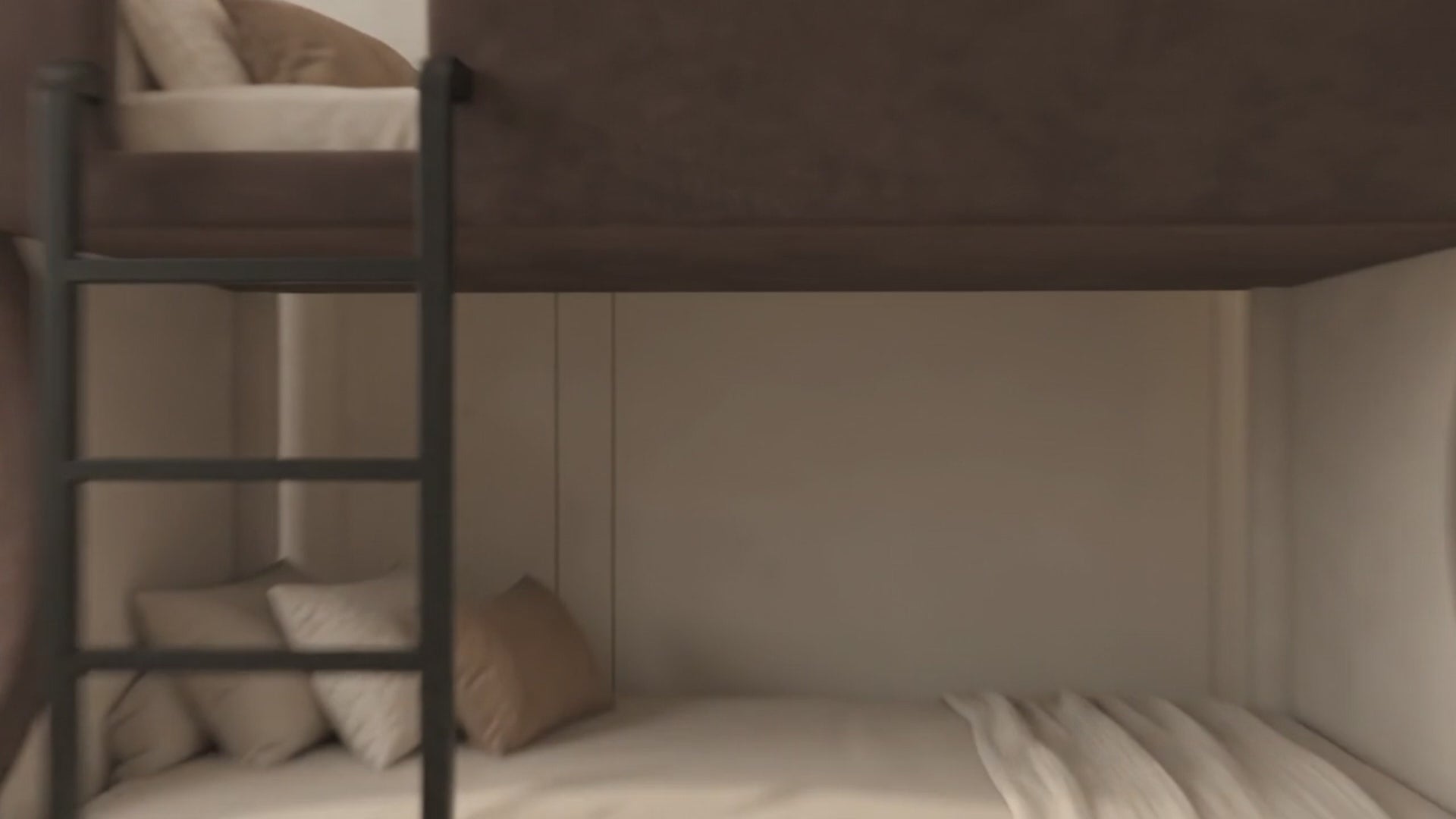 فيديو لسرير دورين منجد من LION HOME يوضح التصميم الخارجي والشاسيه المعدني الداخلي بالكامل