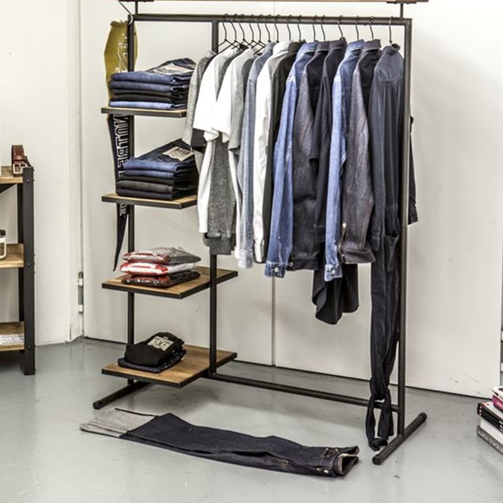 Iron clothes rack - black